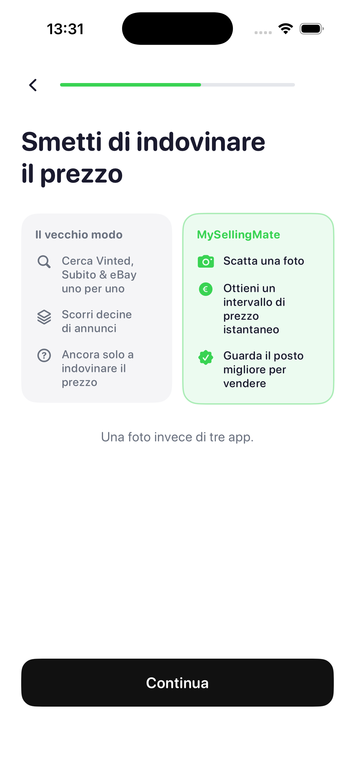 MySellingMate en iPhone